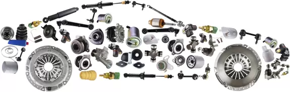 car assembled from new spare auto parts
